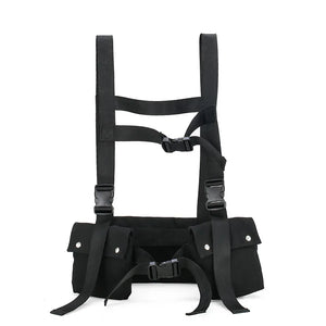 Tactical Vest Streetwear Bag Men Hip Hop Chest Rig Bag Adjustable