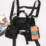 Tactical Vest Streetwear Bag Men Hip Hop Chest Rig Bag Adjustable