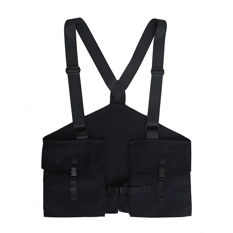 Tactical Vest Streetwear Bag Women Hip Hop Chest Rig Waist Bag HW712