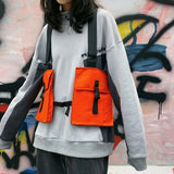 Tactical Vest Streetwear Bag Women Hip Hop Chest Rig Waist Bag HW712