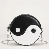Tai Chi Shoulder Messenger Bag Circular Chain Crossbody Bag