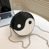 Tai Chi Shoulder Messenger Bag Circular Chain Crossbody Bag