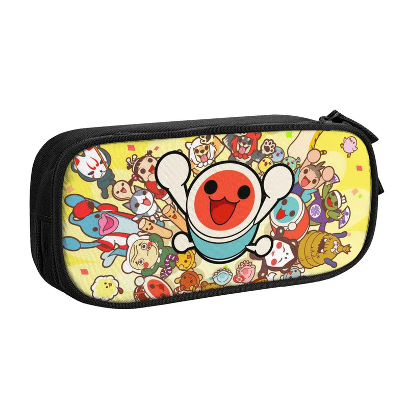 Taiko No Tatsujin Pen Box Student School Anime Zipper Pen Bag