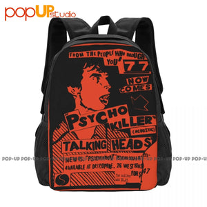 Talking Heads Psycho Killer Poster Backpack