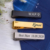 Tangula Tie Clip Stainless Steel Success Men Suit Name Logo Tie Clip