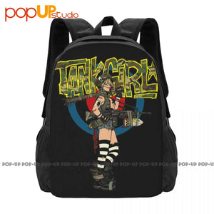 Tank Girl Comic Spades Bomb Feminist Backpack Vintage Shoe Bag