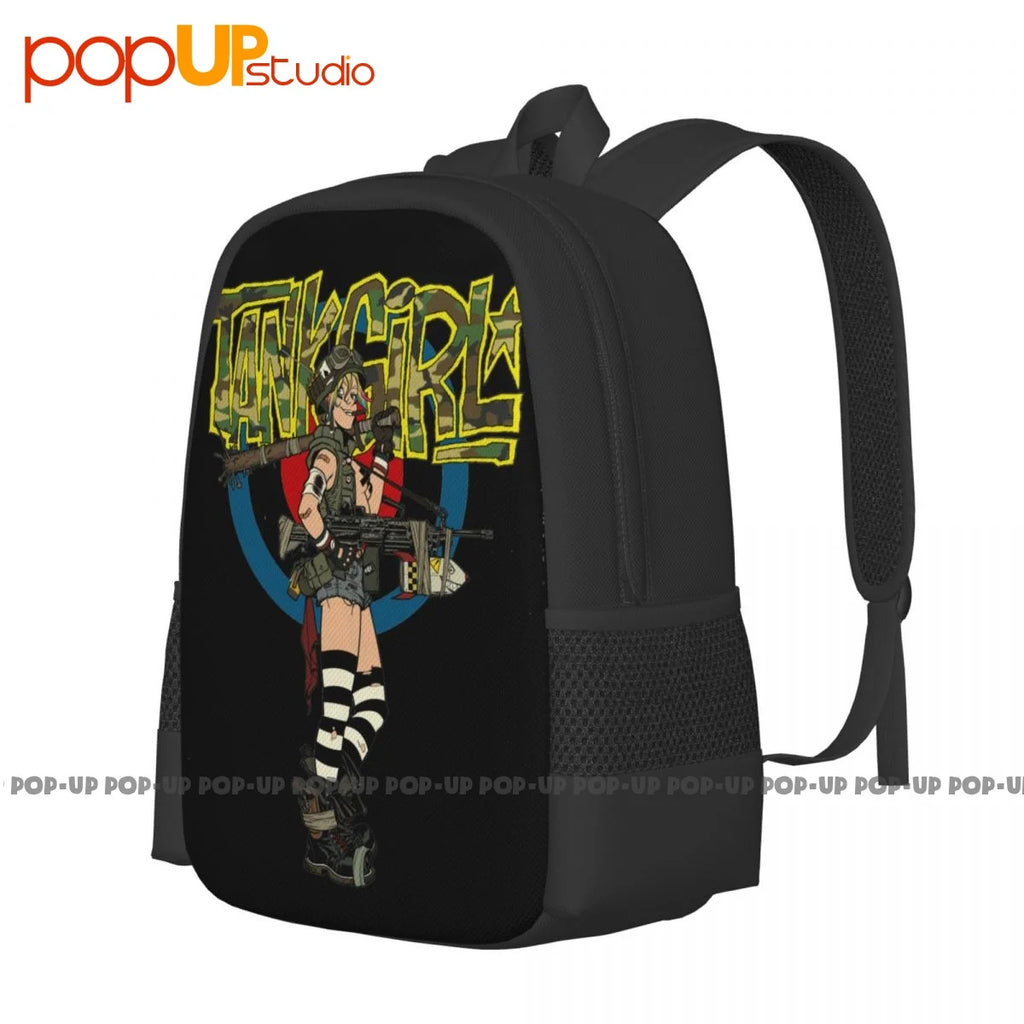 Tank Girl Comic Spades Bomb Feminist Backpack Vintage Shoe Bag