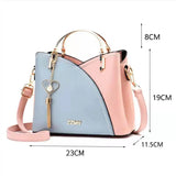 Tassel Bucket Crossbody Bags Leather Handbags Women Large Capacity