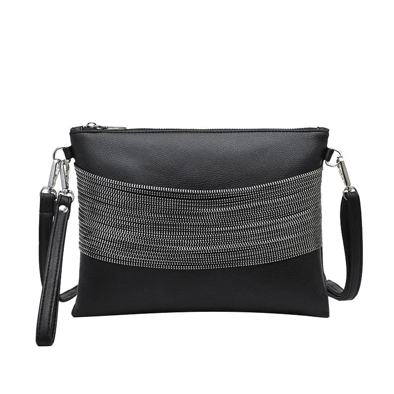 Tassel Chain Handbag Soft Leather Crossbody Bag for Women