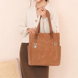 Large Capacity Women Tote Bag Solid Women's Handbag