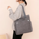 Large Capacity Women Tote Bag Solid Women's Handbag
