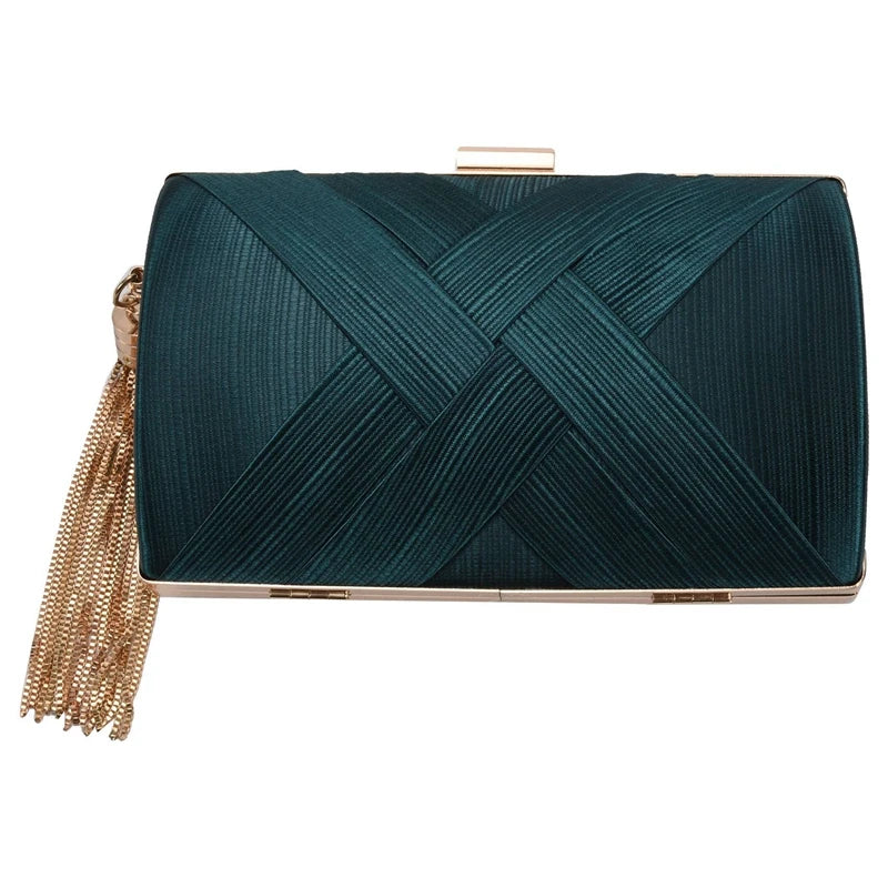 Tassel Ladies Clutch Bag Shoulder Handbags for Party Wedding