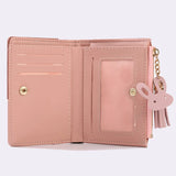 Tassel Ladies Short Wallet Zipper Clutch Bag Slim Small Wallet