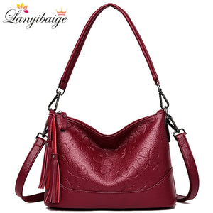 Tassel Handbag High Leather Crossbody Bags for Women