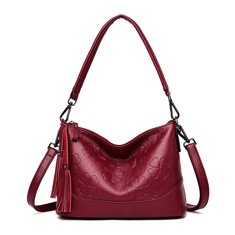 Tassel Handbag High Leather Crossbody Bags for Women