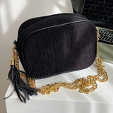 Tassel Ladies Handlbags Chain Female Commute Bag Casual Crossbody Bag