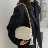 Tassel Ladies Handlbags Chain Female Commute Bag Casual Crossbody Bag