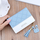 Mini Tassel Leather Wallet for Women Small Purse Female Bag