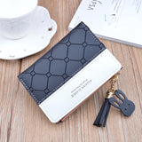Mini Tassel Leather Wallet for Women Small Purse Female Bag