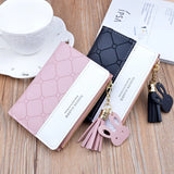 Mini Tassel Leather Wallet for Women Small Purse Female Bag