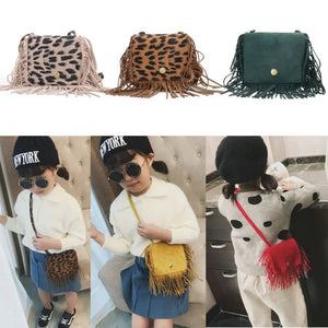 Tassel Mini Messenger Bags Kids Girls Handbags Coin Purse