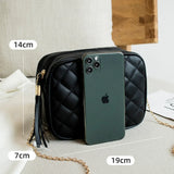 Lingge Embroidery Small Messenger Bag Chain Crossbody Bag for Women