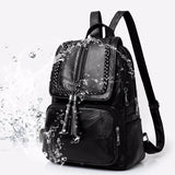 Tassel Women Backpacks Soft Leather Bag Female Travel Bags