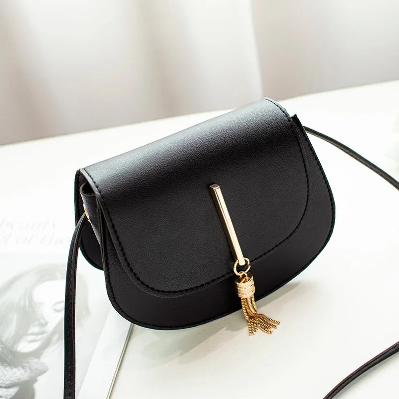 Tassel Crossbody Bag, Small Flap Messenger Bag