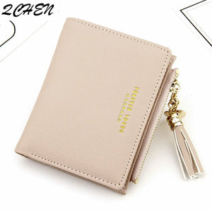 Small Leather Women Wallets Zipper Purses Female Purse Clutch