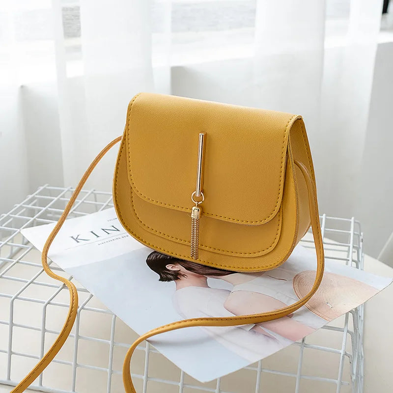 Tassel Women's Shoulder Bag PU Leather Ladies Messenger Bag