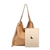 Tassels Bucket Bag Women PU Leather Shoulder Bag Ladies Totes Bolsa