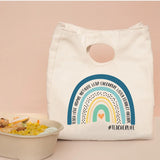 Love Rainbow Printed Cooler Lunch Bags Women Handbags Thermal Insulated Br