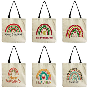 Teacher's Printed Tote Bag High Capacity Eco Friendly Women Shoulder Bag