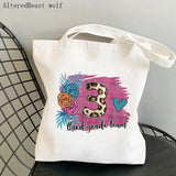 English Teacher Printed Bag Shopping Canvas Shopper Bag Tote Shoulder Lady Bag