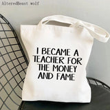 Teacher Supplies Shopper Bag for Money & Fame