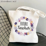 Leopard Boho Kindergarten Bag Harajuku Canvas Shopper Bag Girl Handbag