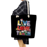 Teachers' Printed Handbag School Book Bag Portable Tote Bag