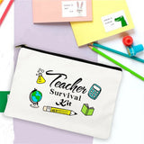 Teaching Is a Work of Heart Print School Stationery Supplies Storage Bags