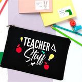 Teaching Is a Work of Heart Print School Stationery Supplies Storage Bags