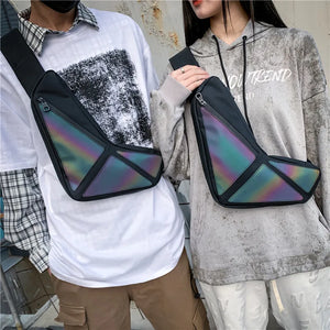 Colorful Reflective Crossbody Bag Harajuku Waist Sling