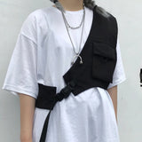 Techwear Ribbons Chest Bags Adjustable Tactical Shoulder Bags