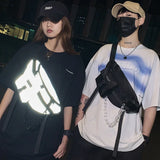Reflective Crossbody Bag Hip Hop Tactical Chest Waist Harajuku Fanny Pack
