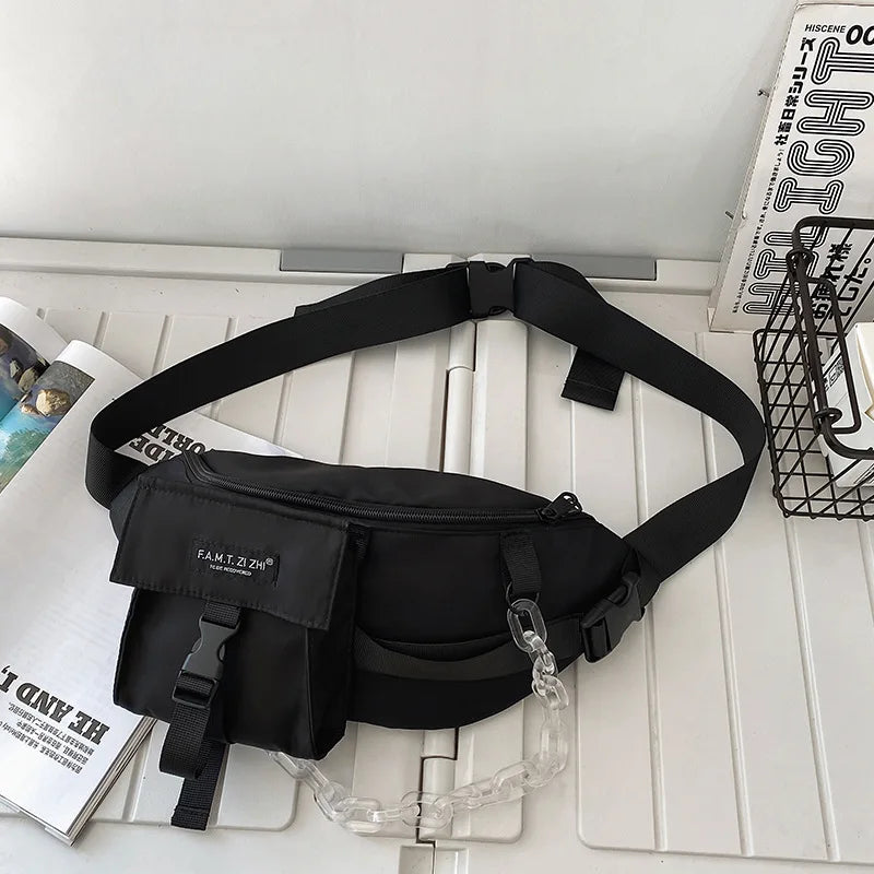 Reflective Crossbody Bag Hip Hop Tactical Chest Waist Harajuku Fanny Pack