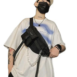 Reflective Crossbody Bag Hip Hop Tactical Chest Waist Harajuku Fanny Pack