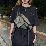 Reflective Crossbody Bag Hip Hop Tactical Chest Waist Harajuku Fanny Pack