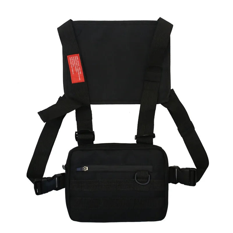 Reflective Tactical Vest Chest Bag Streetwear Hip Hop Crossbody Pack