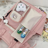 Pastel Teddy Bear Backpack for Teenage Girl