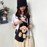 Teddy Dog Doll Drawstring Bag for Girls