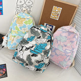 Harajuku Backpack for Girls Plaid Bookbag Canvas Laptop School Bag