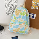 Harajuku Backpack for Girls Plaid Bookbag Canvas Laptop School Bag
